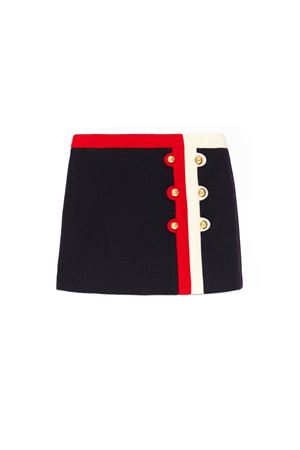 Knitted navy blue wool skirt GUCCI KIDS | 750916ZAMKZ4215